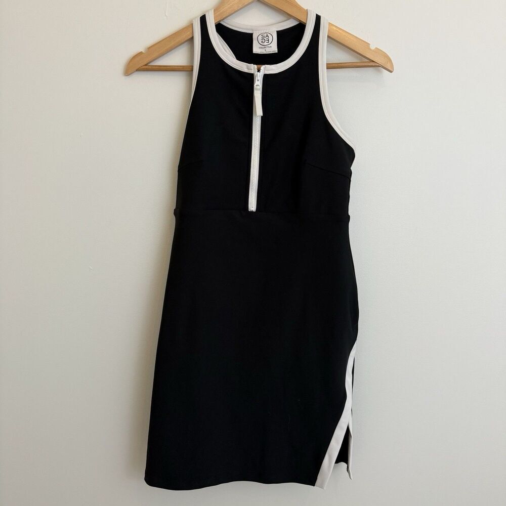 Sage Collective‎ Active Sport Dress Womens Small Black White Trim Tennis Golf